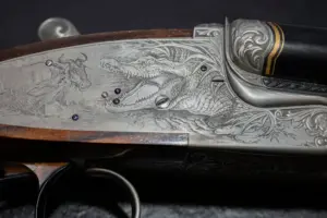 Waffe mit Krokodil